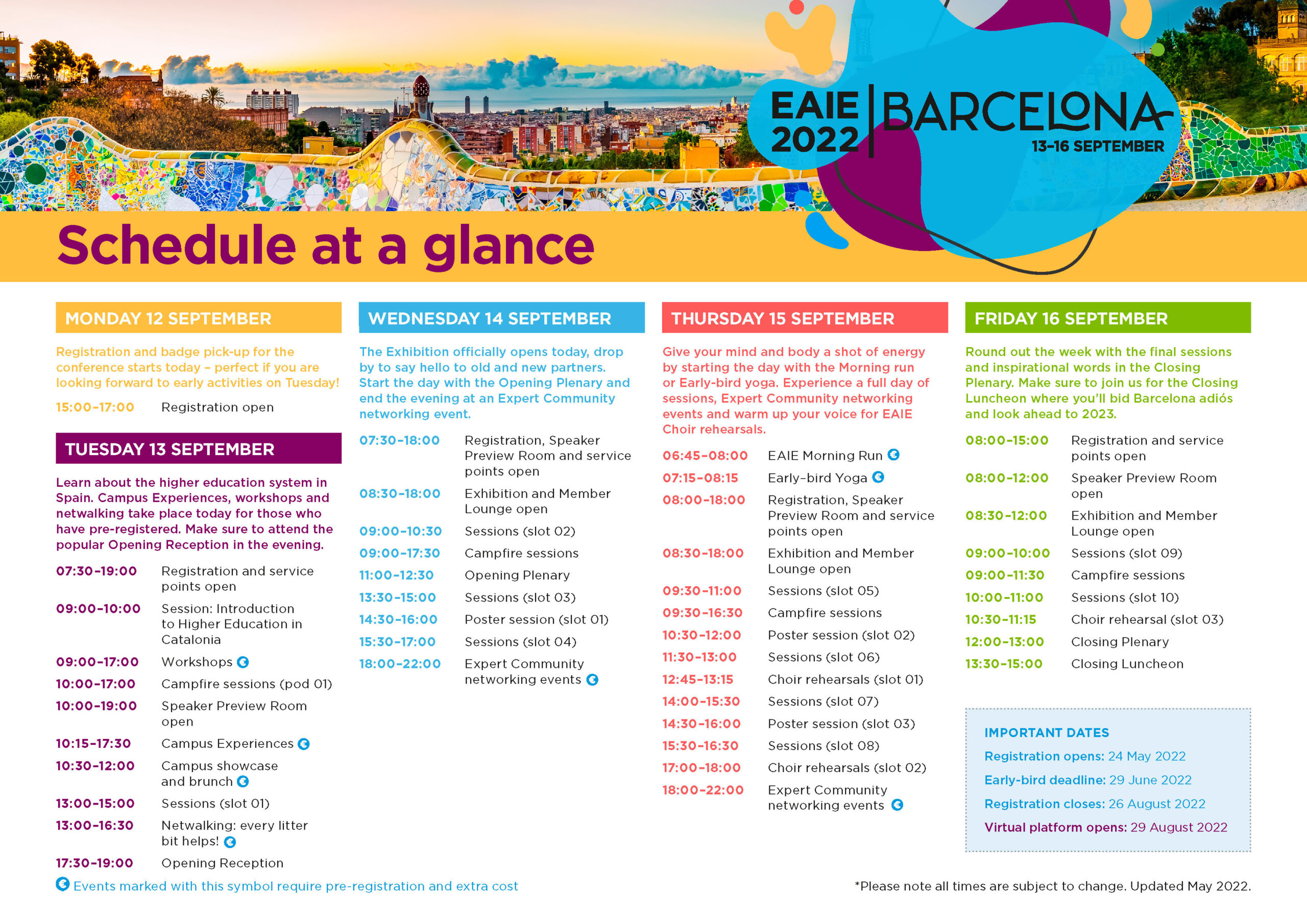 EAIE2022_Schedule at a glance