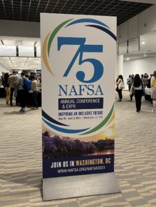 2023大会の予告ボード (NAFSA2022デンバー大会より)